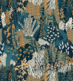 Erica Wallpaper by Casamance Marine/Ocre Erica Wallpaper by Casamance Marine/Ocre