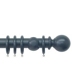 Estate 48mm Wooden Pole Airforce, Ball finial Airforce Estate 48mm Wooden Pole Airforce, Ball finial Airforce