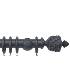 Estate 48mm Wooden Pole Basalt, Acanthus finial Basalt Estate 48mm Wooden Pole Basalt, Acanthus finial Basalt