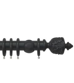 Estate 48mm Wooden Pole Charcoal, Acanthus finial Charcoal Estate 48mm Wooden Pole Charcoal, Acanthus finial Charcoal