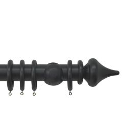 Estate 48mm Wooden Pole Charcoal, Minaret finial Charcoal Estate 48mm Wooden Pole Charcoal, Minaret finial Charcoal