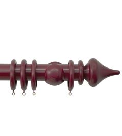 Estate 48mm Wooden Pole Claret, Minaret finial Claret Estate 48mm Wooden Pole Claret, Minaret finial Claret