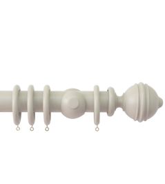 Estate 48mm Wooden Pole Clay, Ribbed Ball finial Clay Estate 48mm Wooden Pole Clay, Ribbed Ball finial Clay