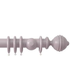 Estate 48mm Wooden Pole Heather, Ribbed Ball finial Heather Estate 48mm Wooden Pole Heather, Ribbed Ball finial Heather