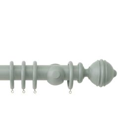 Estate 48mm Wooden Pole Mercury, Ribbed Ball finial Mercury Estate 48mm Wooden Pole Mercury, Ribbed Ball finial Mercury