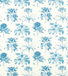 Etchings & Roses Fabric by Sanderson China/Blue Etchings & Roses Fabric by Sanderson China/Blue