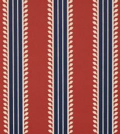 Etruscan Stripe Wallpaper by Schumacher Red & Blue Etruscan Stripe Wallpaper by Schumacher Red & Blue