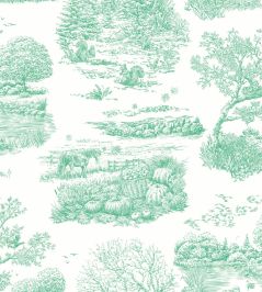 Eve Toile Wallpaper by Ohpopsi Jade Eve Toile Wallpaper by Ohpopsi Jade