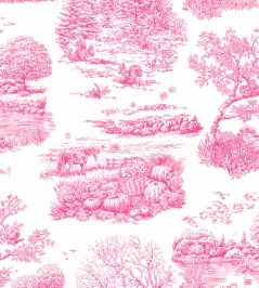 Eve Toile Wallpaper by Ohpopsi Magenta Eve Toile Wallpaper by Ohpopsi Magenta