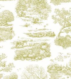 Eve Toile Wallpaper by Ohpopsi Olive Eve Toile Wallpaper by Ohpopsi Olive