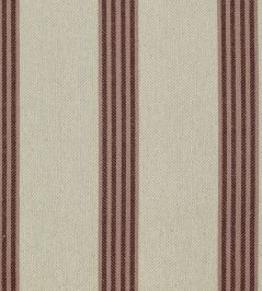 Falmouth Stripe Fabric by Ian Mankin Ecru/Plum Falmouth Stripe Fabric by Ian Mankin Ecru/Plum