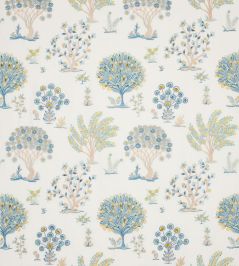 Fantasia Fabric by Jane Churchill Blue/Yellow Fantasia Fabric by Jane Churchill Blue/Yellow