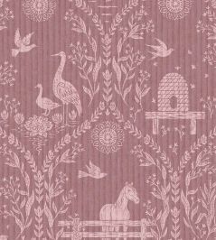 Farmyard Friends Wallpaper by Eijffinger Mauve Farmyard Friends Wallpaper by Eijffinger Mauve