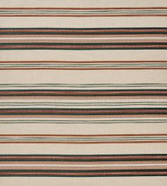 Farnaz Stripe Fabric by Nina Campbell Teal/Russet Farnaz Stripe Fabric by Nina Campbell Teal/Russet