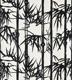 Bamboo Wallpaper by Farrow & Ball Pitch Black Bamboo Wallpaper by Farrow & Ball Pitch Black