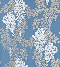 Wisteria Wallpaper by Farrow & Ball Chinese Blue Wisteria Wallpaper by Farrow & Ball Chinese Blue