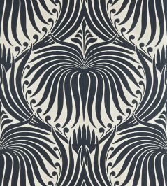 Lotus Wallpaper by Farrow & Ball Old White / Off Black Lotus Wallpaper by Farrow & Ball Old White / Off Black