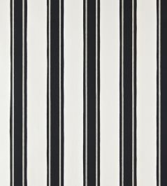 Block Print Stripe Wallpaper by Farrow & Ball Off-Black Block Print Stripe Wallpaper by Farrow & Ball Off-Black