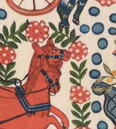 Fasnacht Fabric by MINDTHEGAP Taupe/Red/Blue/Green Fasnacht Fabric by MINDTHEGAP Taupe/Red/Blue/Green