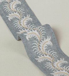 Feather Braid Trimming by Colefax and Fowler Blue Feather Braid Trimming by Colefax and Fowler Blue