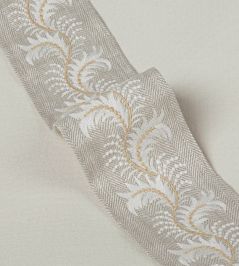 Feather Braid Trimming by Colefax and Fowler Silver Feather Braid Trimming by Colefax and Fowler Silver