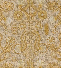 Shell Grotto Fabric by Fermoie Lemon Shell Grotto Fabric by Fermoie Lemon