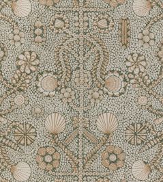Shell Grotto Fabric by Fermoie Moss Shell Grotto Fabric by Fermoie Moss
