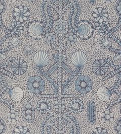 Shell Grotto Fabric by Fermoie Blueberry Shell Grotto Fabric by Fermoie Blueberry