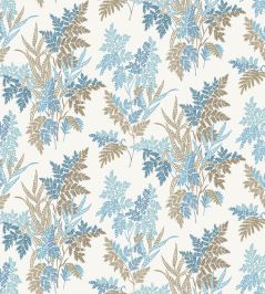 Fern Craze Fabric by Nina Campbell Indigo/Blue/Chocolate Fern Craze Fabric by Nina Campbell Indigo/Blue/Chocolate