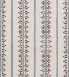 Fern Stripe Fabric by Anna French Brown and Slate Fern Stripe Fabric by Anna French Brown and Slate