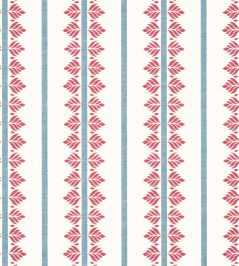 Fern Stripe Wallpaper by Anna French Red/Blue Fern Stripe Wallpaper by Anna French Red/Blue