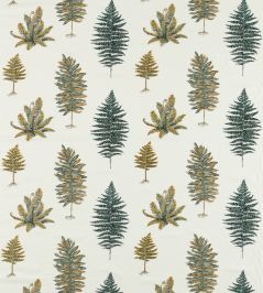 Fernery Embroidery Fabric by Sanderson Forest Green Fernery Embroidery Fabric by Sanderson Forest Green