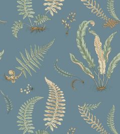 Ferns Wallpaper by GP & J Baker Denim Ferns Wallpaper by GP & J Baker Denim