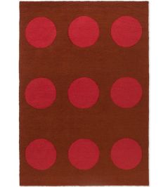Festival Dots Rug by Brink & Campman Red Festival Dots Rug by Brink & Campman Red