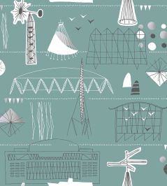 Festival Wallpaper by Mini Moderns High Tide Festival Wallpaper by Mini Moderns High Tide