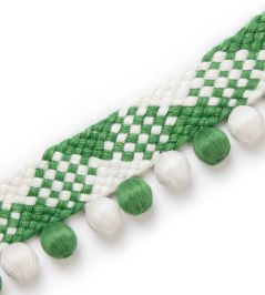 Festoon Tape Trim by Christopher Farr Cloth Green Festoon Tape Trim by Christopher Farr Cloth Green