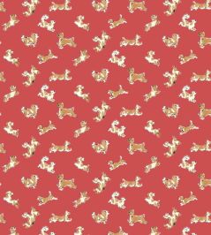 Fete De Chien Wallpaper by Scalamandre Chili Pepper And Tawny Fete De Chien Wallpaper by Scalamandre Chili Pepper And Tawny