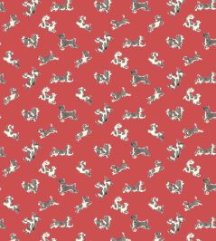 Fete De Chien Wallpaper by Scalamandre Red Pepper And Charcoal Fete De Chien Wallpaper by Scalamandre Red Pepper And Charcoal