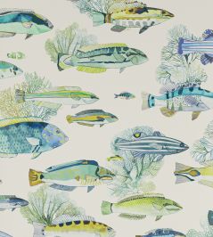 Fidji Wallpaper by Manuel Canovas Aqua Fidji Wallpaper by Manuel Canovas Aqua