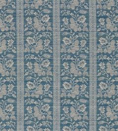 Filigree Bellagio Stripe Fabric by Zoffany Azure Filigree Bellagio Stripe Fabric by Zoffany Azure