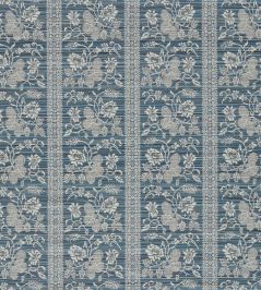 Filigree Bellagio Stripe Fabric by Zoffany Blue Stone Filigree Bellagio Stripe Fabric by Zoffany Blue Stone
