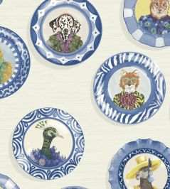 Fine China Wallpaper by Brand McKenzie Blue & White Fine China Wallpaper by Brand McKenzie Blue & White