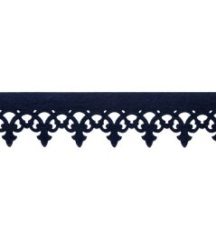 Finlay Scalloped Border Trimming by Samuel & Sons Onyx Finlay Scalloped Border Trimming by Samuel & Sons Onyx