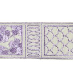 Fiorella Embroidered Braid 60mm Trimming by Houles Nebbia Fiorella Embroidered Braid 60mm Trimming by Houles Nebbia