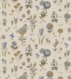 Firle Meadow Wallpaper by Mulberry Home Blue Firle Meadow Wallpaper by Mulberry Home Blue
