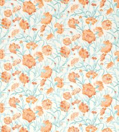 Fleur de Joie Fabric by Harlequin Paprika/Aqua Fleur de Joie Fabric by Harlequin Paprika/Aqua