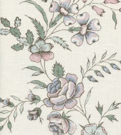 Fleurie Fabric by Lewis & Wood Peppermint Rose Fleurie Fabric by Lewis & Wood Peppermint Rose