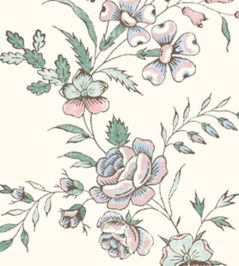 Fleurie Wallpaper by Lewis & Wood Peppermint Rose Fleurie Wallpaper by Lewis & Wood Peppermint Rose