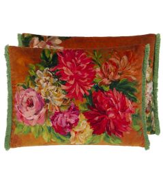 Fleurs D Artistes Velours Cushion 45 x 60cm by Designers Guild Terracotta Fleurs D Artistes Velours Cushion 45 x 60cm by Designers Guild Terracotta