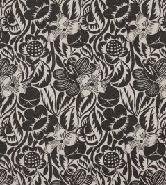 Fleurs Etoilees Fabric by Christopher Farr Cloth Charcoal Fleurs Etoilees Fabric by Christopher Farr Cloth Charcoal